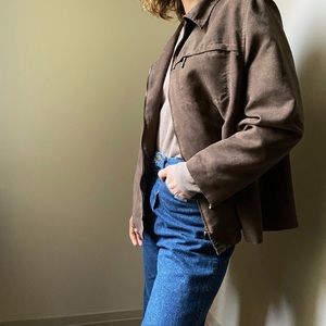 Brown Evan Picone Shirt-Jac - Size 14W (EUC)